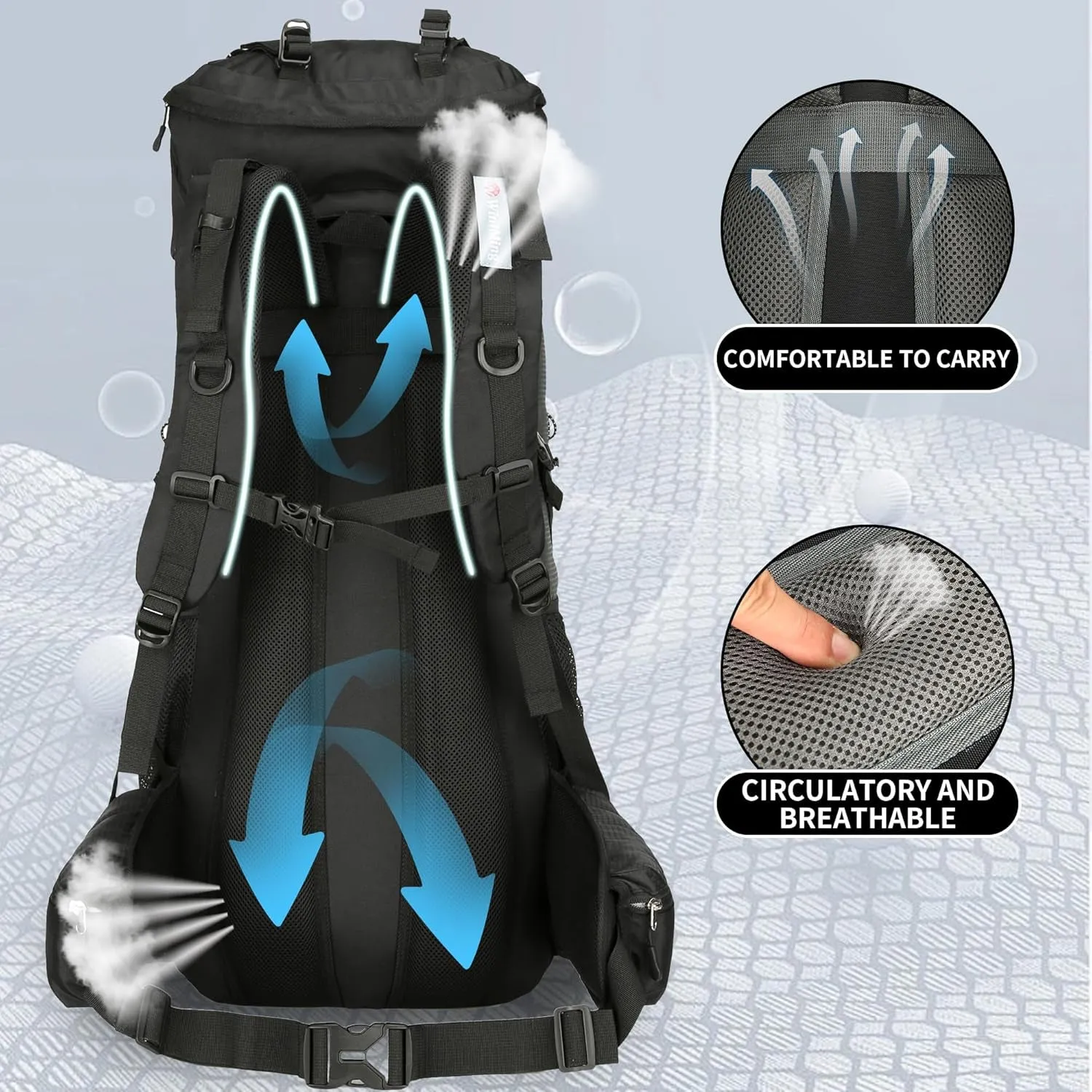 🎒 75L Waterproof Hiking Backpack with Rain Cover & Shoe Compartment – Built for Adventure & Survival! 🏕️🌧️