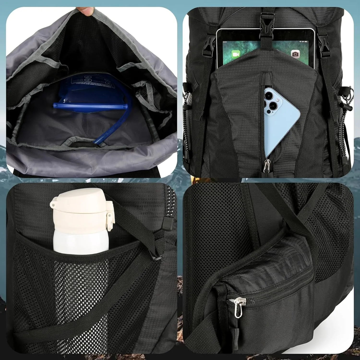 🎒 75L Waterproof Hiking Backpack with Rain Cover & Shoe Compartment – Built for Adventure & Survival! 🏕️🌧️