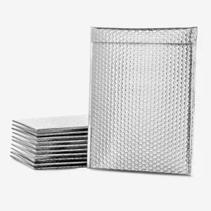 100pcs Thermal Insulated Bubble Mailers 8x11 in Self sealing thermal insulated envelopes made of reflective metallized bubble for cold shipping. Lightweight. Keep cool shield - MADE IN USA