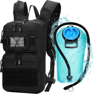 1050D Tactical Hydration Backpack with 3L Water Bladder, Military Molle Water Backpack for Men & Women, Hydration Pack for Hiking, Biking, Running, Climbing, Daily Use