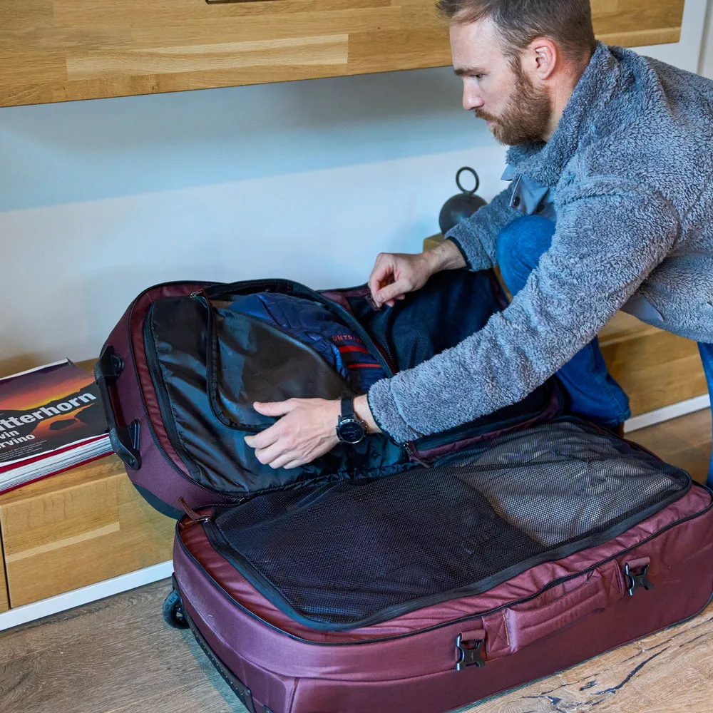 110L Split Roller Wheeled Bag (Burgundy)