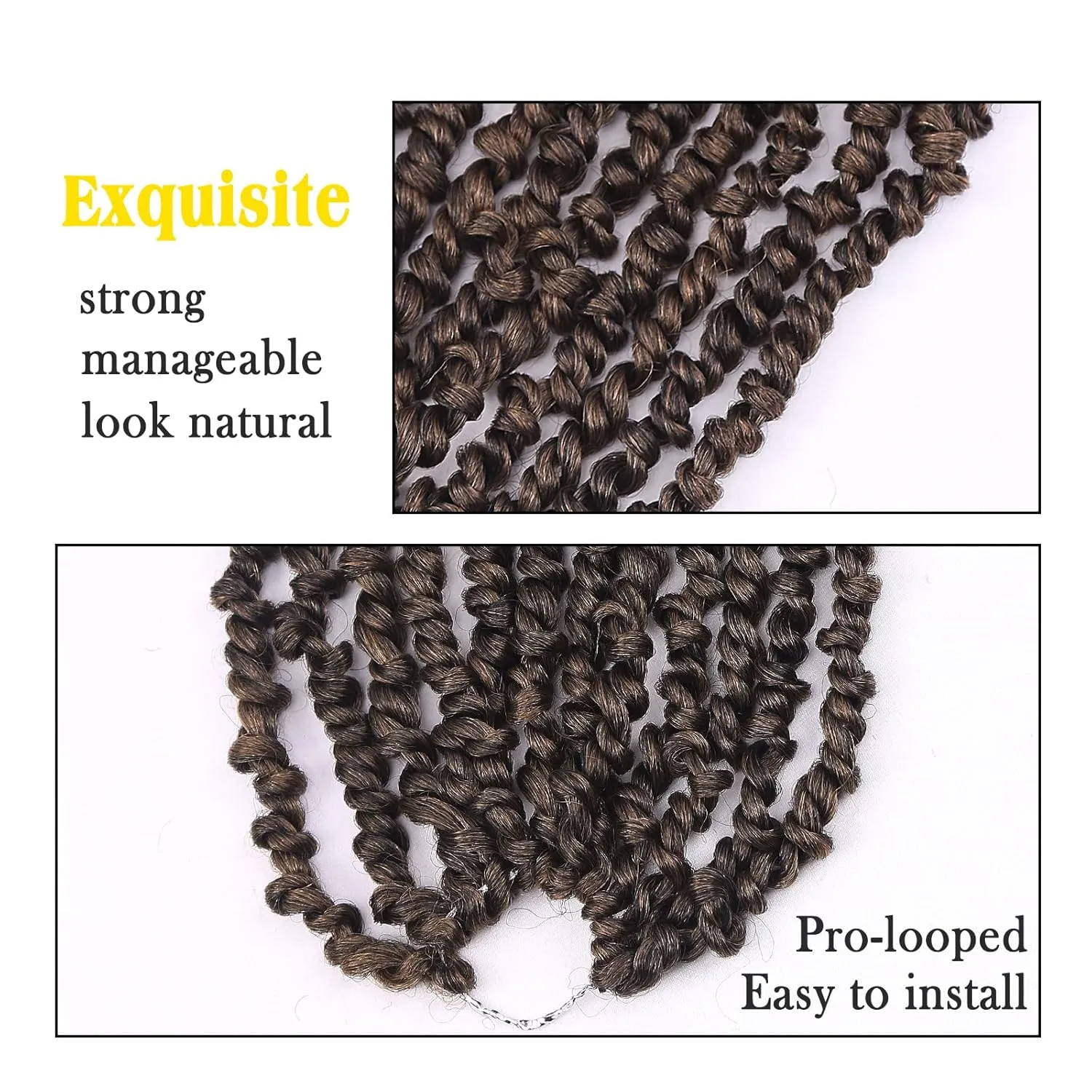 12 Inch Passion Twist Crochet Hair For Women 6 Packs Crochet Pretwisted Curly Hair Passion Twist Hair Synthetic Braiding Hair Extensions (12inch (pack of 6), T27)…