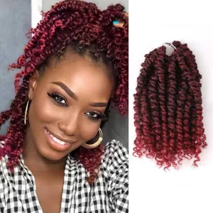 12 Inch Passion Twist Crochet Hair For Women 6 Packs Crochet Pretwisted Curly Hair Passion Twist Hair Synthetic Braiding Hair Extensions (12inch (pack of 6), TBUG)…