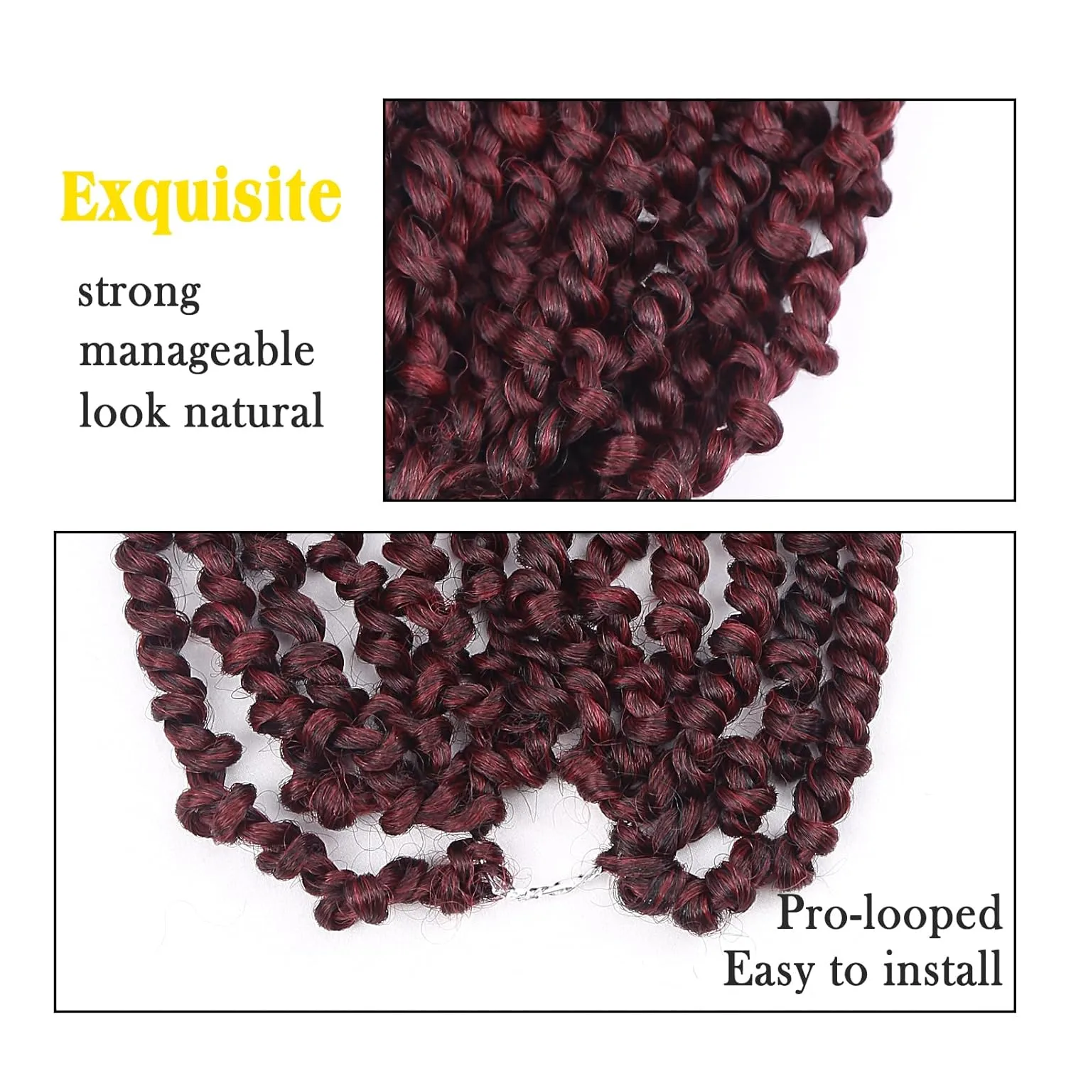 12 Inch Passion Twist Crochet Hair For Women 6 Packs Crochet Pretwisted Curly Hair Passion Twist Hair Synthetic Braiding Hair Extensions (12inch (pack of 6), TBUG)…