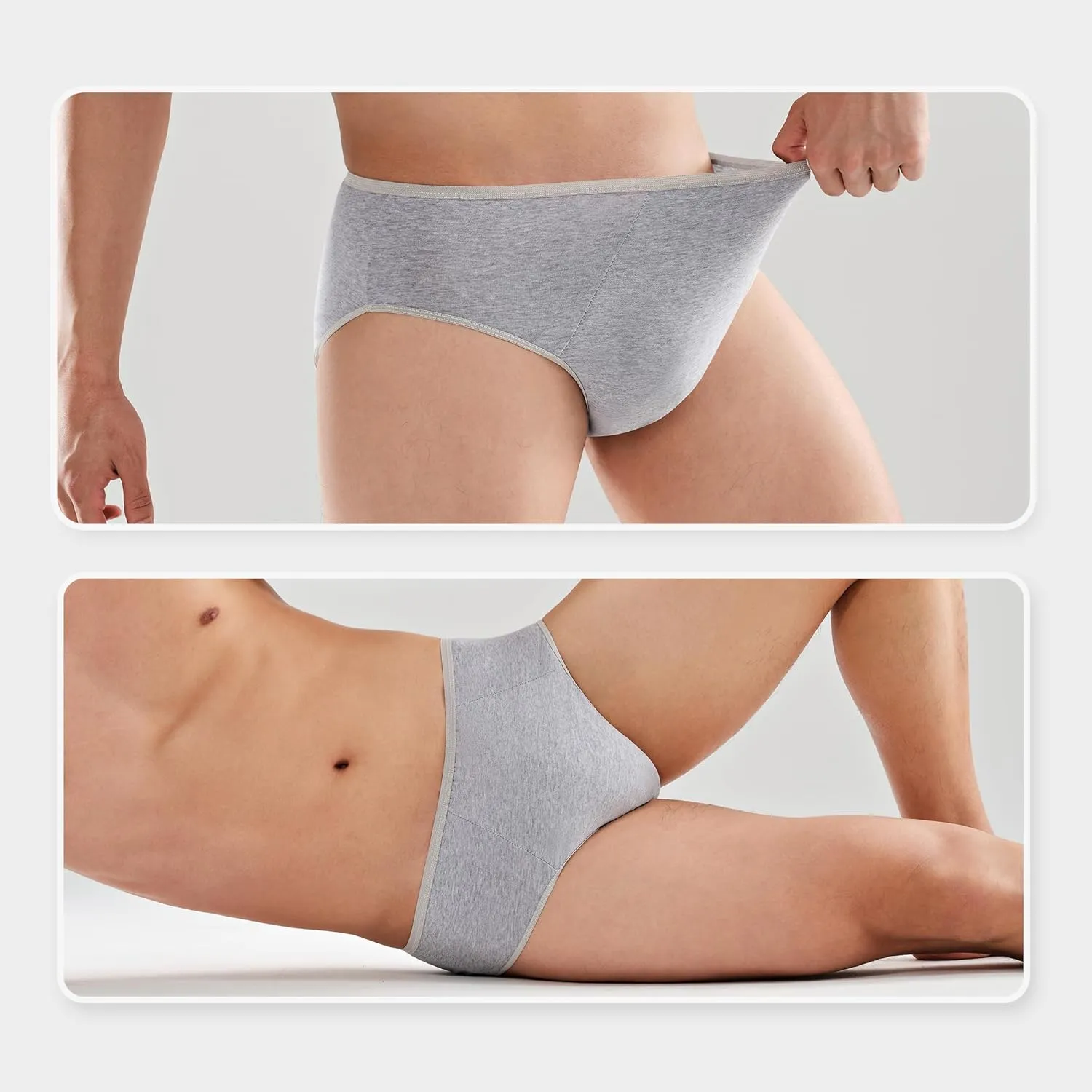 20 Packs Mens Cotton Disposable Underwear Panties Portable Briefs for Travel Fitness Hotel Spa Hospital Mid Waist