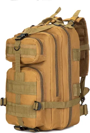 20L First Aid Backpack Trauma First Aid Kit, First Responder Trauma Bag Waterproof Multi-Pocket for Hiking Travel Field Trips Camping(Tan)