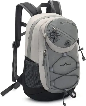 20L Waterproof Outdoor Sport Hiking Backpack,Small Size Lightweight Travel Daypack for Kids Boys Girls Cycling Camping (Gray)