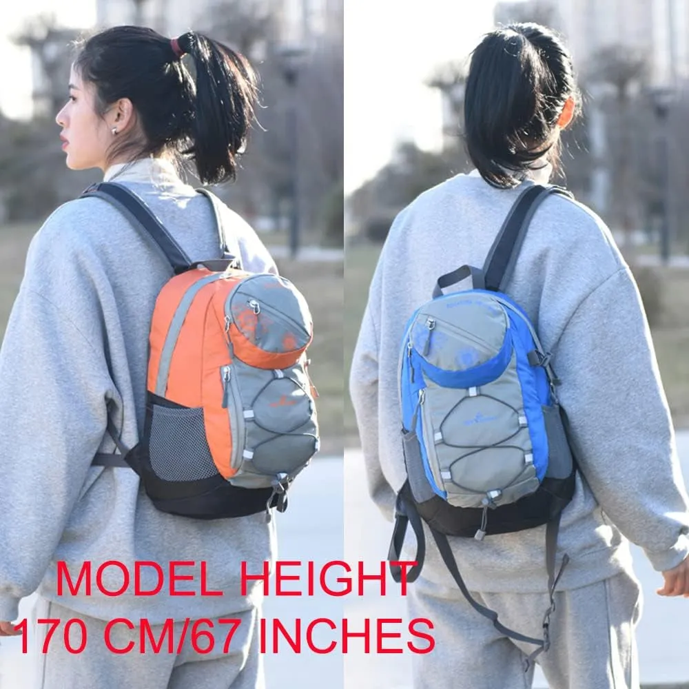 20L Waterproof Outdoor Sport Hiking Backpack,Small Size Lightweight Travel Daypack for Kids Boys Girls Cycling Camping (Gray)