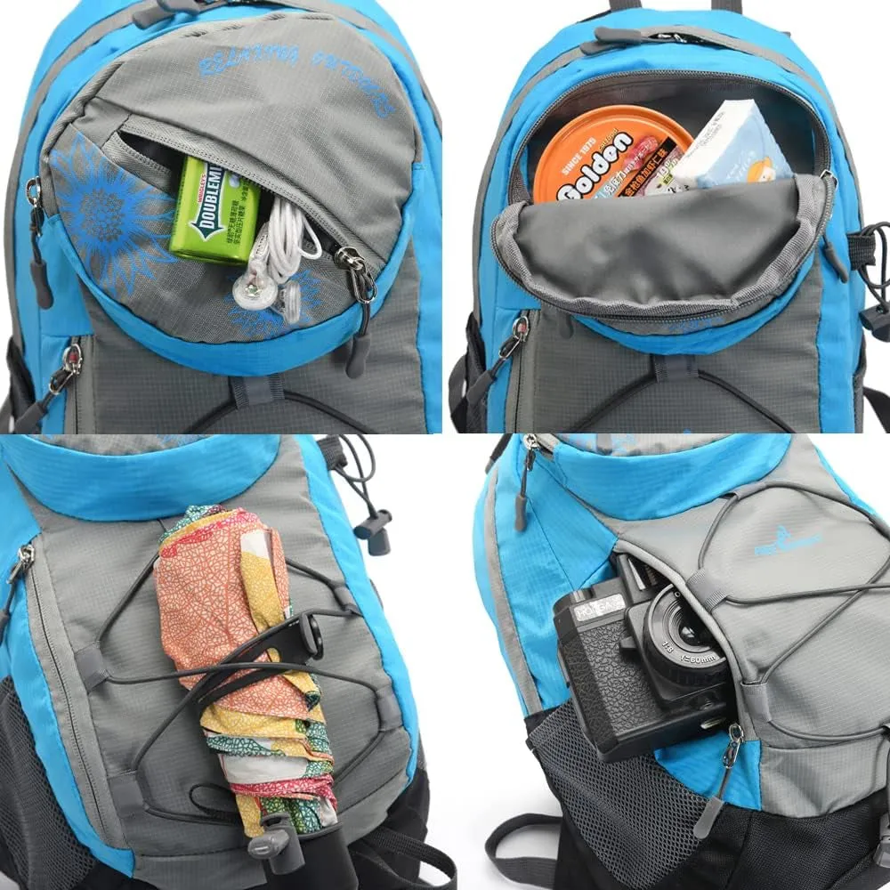 20L Waterproof Outdoor Sport Hiking Backpack,Small Size Lightweight Travel Daypack for Kids Boys Girls Cycling Camping (Gray)