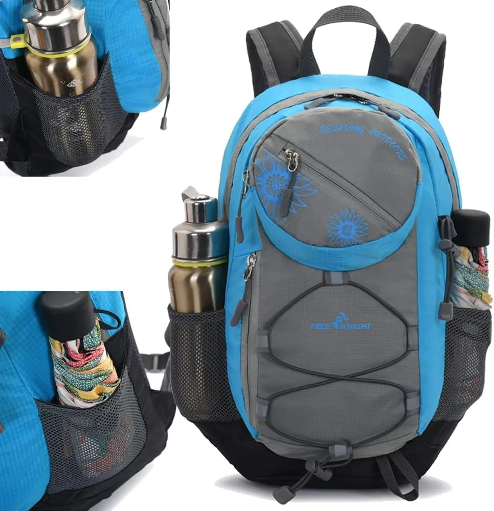 20L Waterproof Outdoor Sport Hiking Backpack,Small Size Lightweight Travel Daypack for Kids Boys Girls Cycling Camping (Gray)