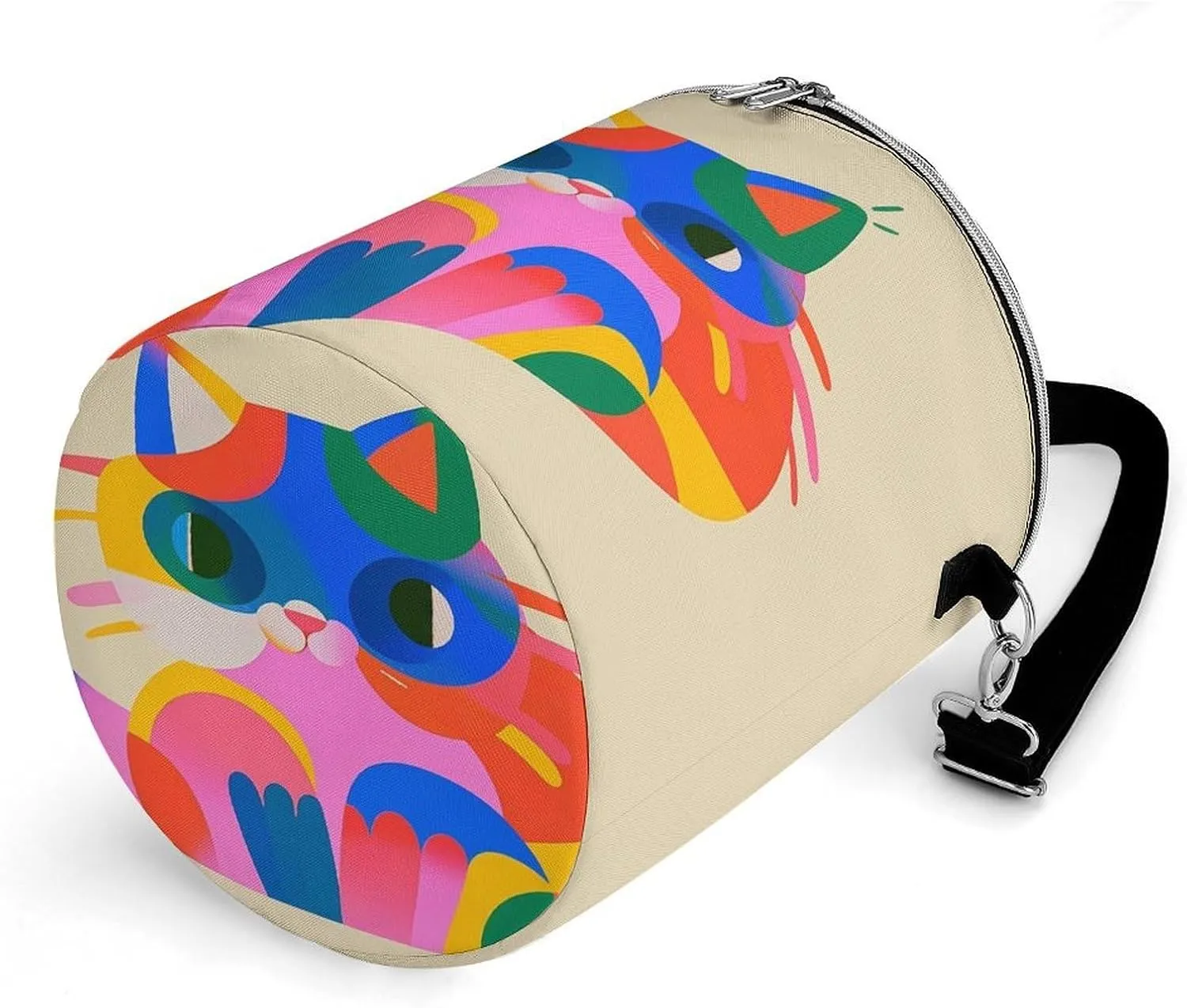24 Cans Collapsible Soft Cooler Bag,Colorful Cats Large Leakproof Camping Cooler,Portable Travel Cooler for Picnic, Camping, Beach, Trip
