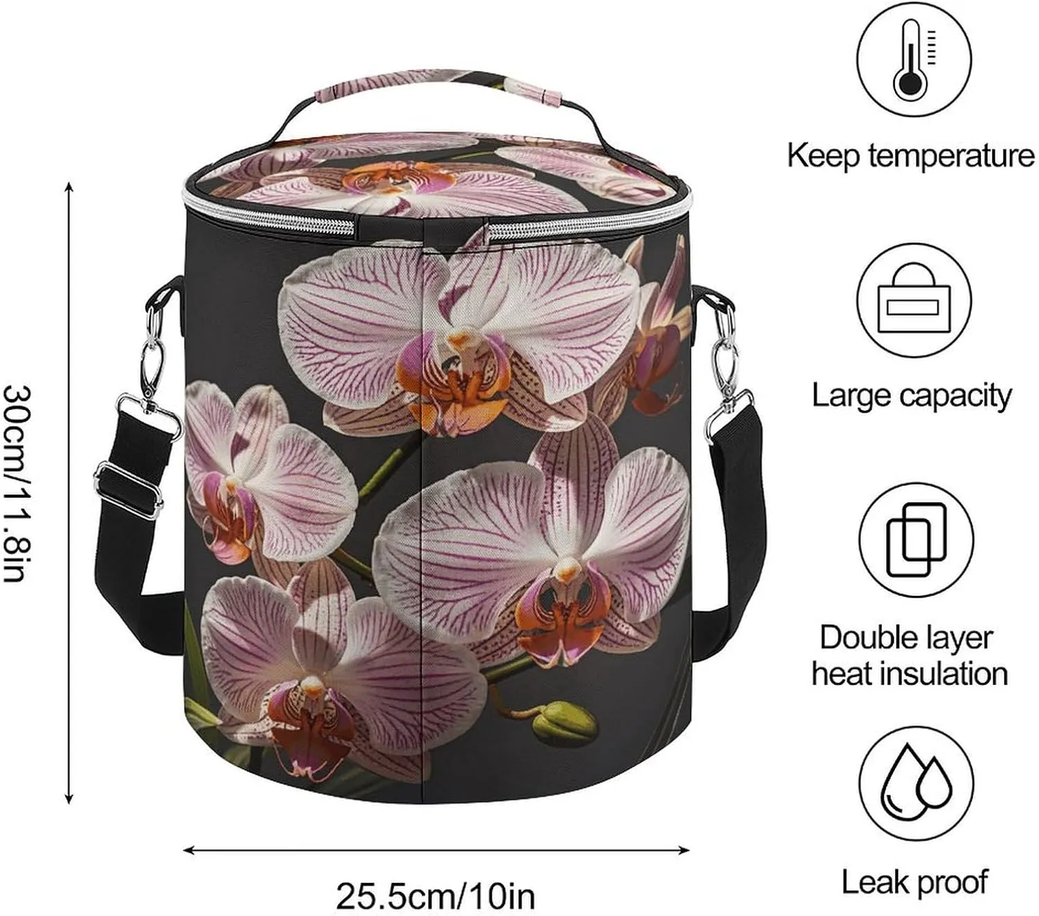 24 Cans Collapsible Soft Cooler Bag,Ophelia Orchid Large Leakproof Camping Cooler,Portable Travel Cooler for Picnic, Camping, Beach, Trip