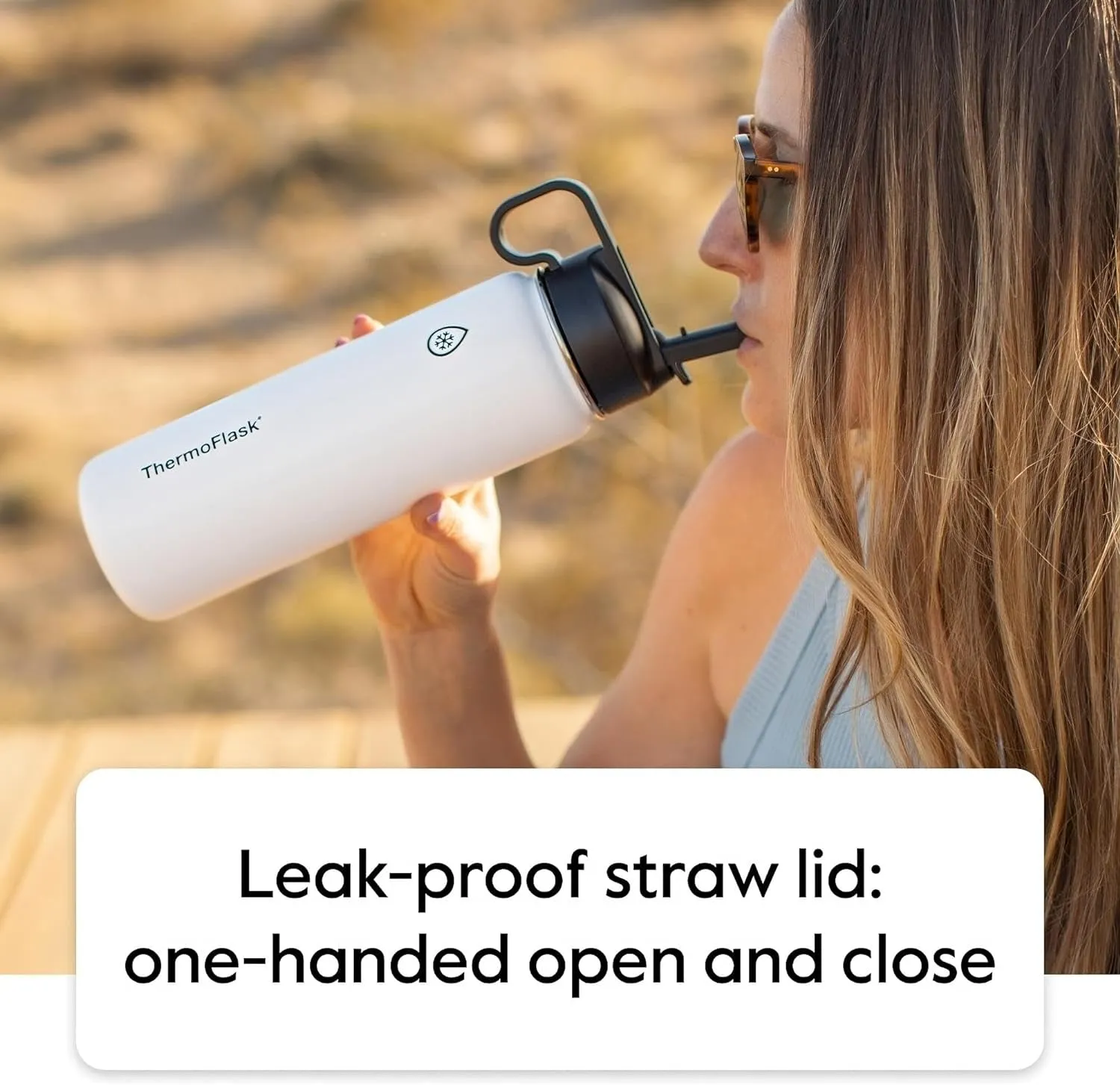 24 Oz Double Wall Vacuum Insulated Stainless Steel Water Bottle with Two Lids, Cobalt