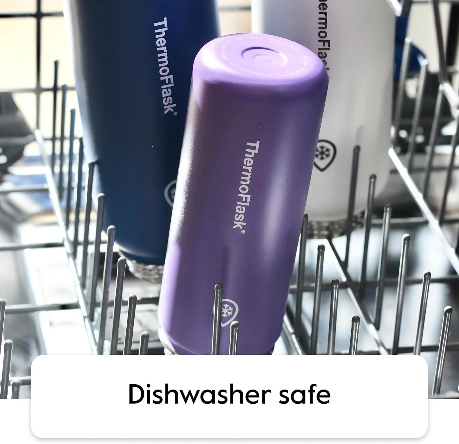24 Oz Double Wall Vacuum Insulated Stainless Steel Water Bottle with Two Lids, Cobalt