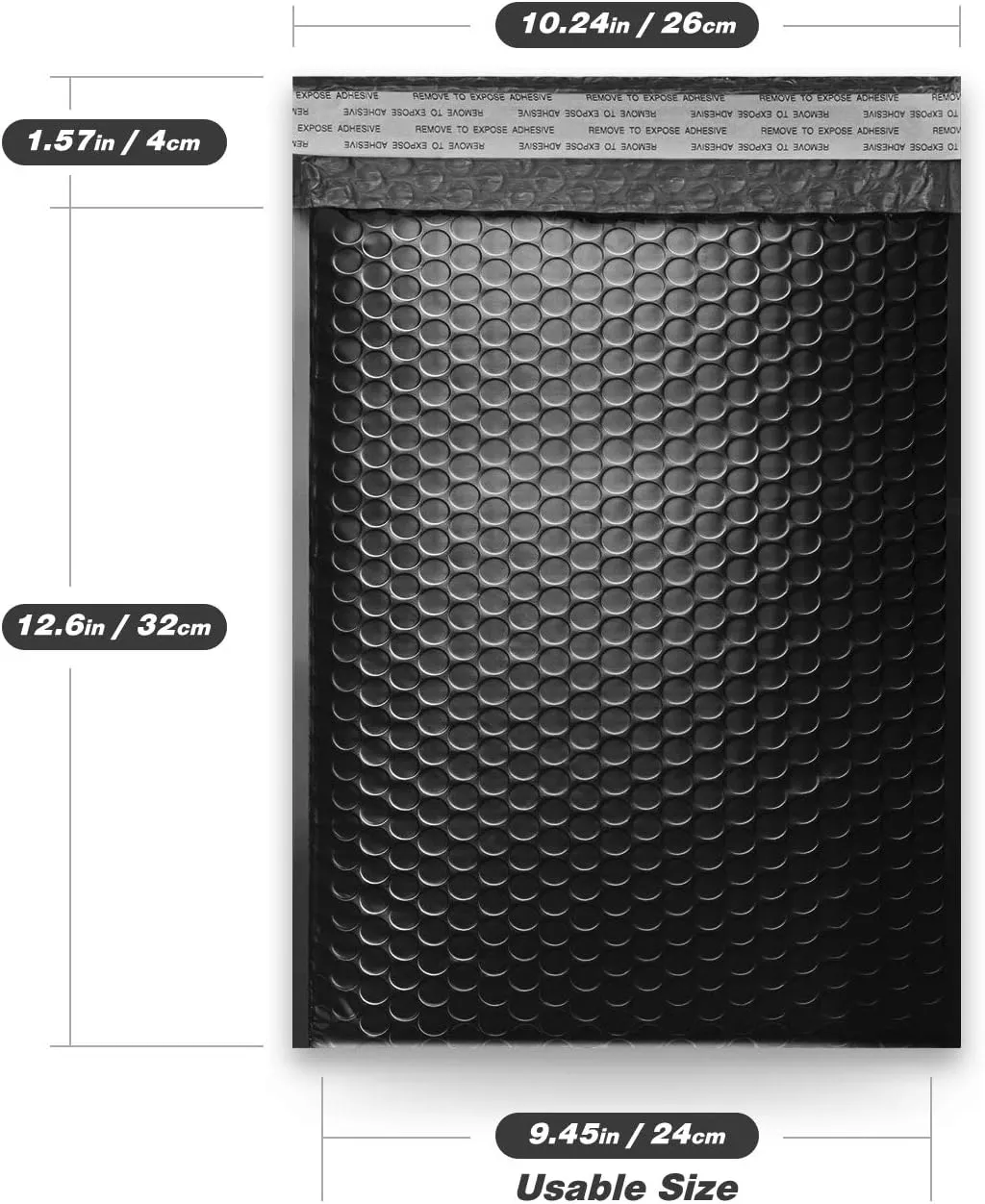 25 Pack 9x12 inch TONESPAC Poly Bubble Mailers Padded Envelopes Retailer Shipping Bags with Waterproof Self Seal Strip Book Mailers (Black, 3 9x12 inch)