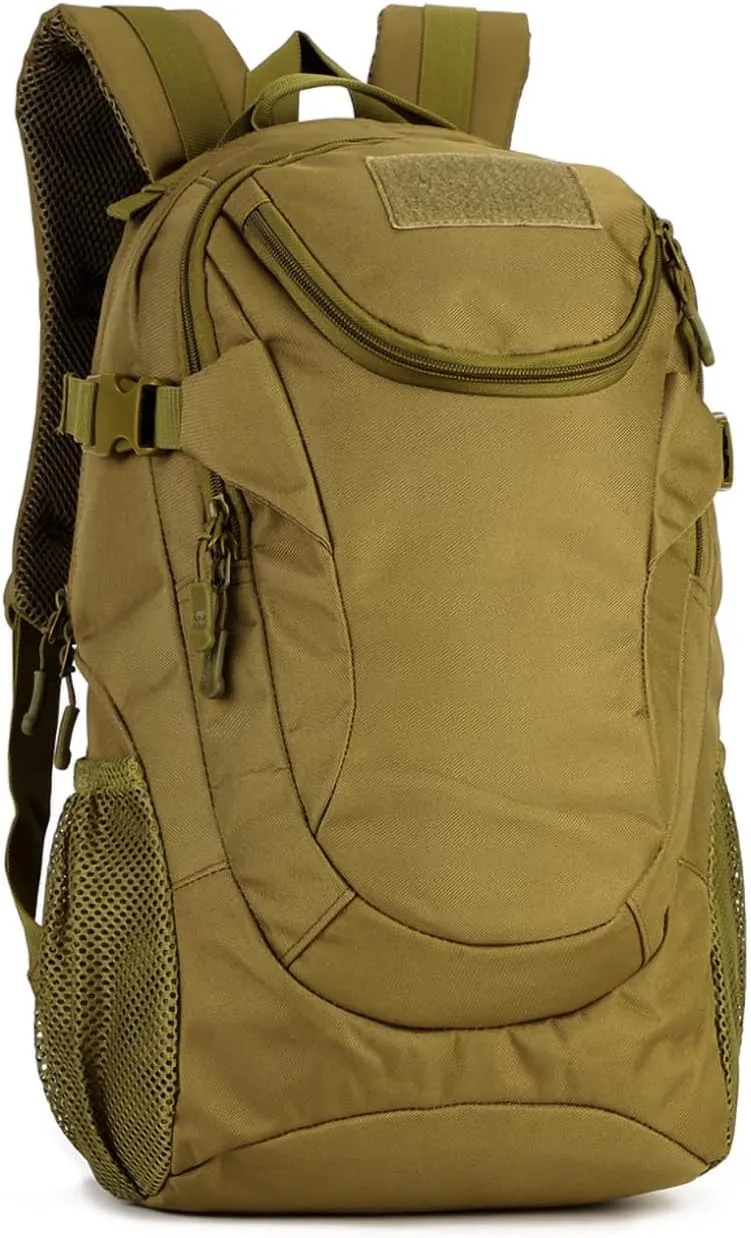 25L Hiking Backpack Military Tactical Molle Daypack Hunting Assault Rucksack for Men Women (Brown)