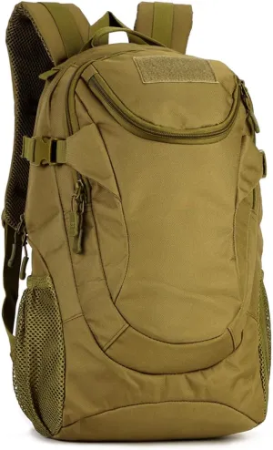 25L Hiking Backpack Military Tactical Molle Daypack Hunting Assault Rucksack for Men Women (Brown)