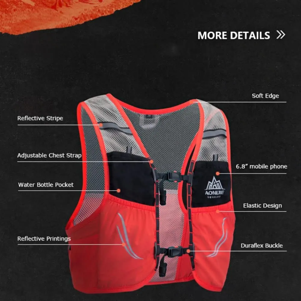 2.5L Hydration Backpack Vest Running Race Vest Breathable Lightweight Pack for Cycling Hiking Camping