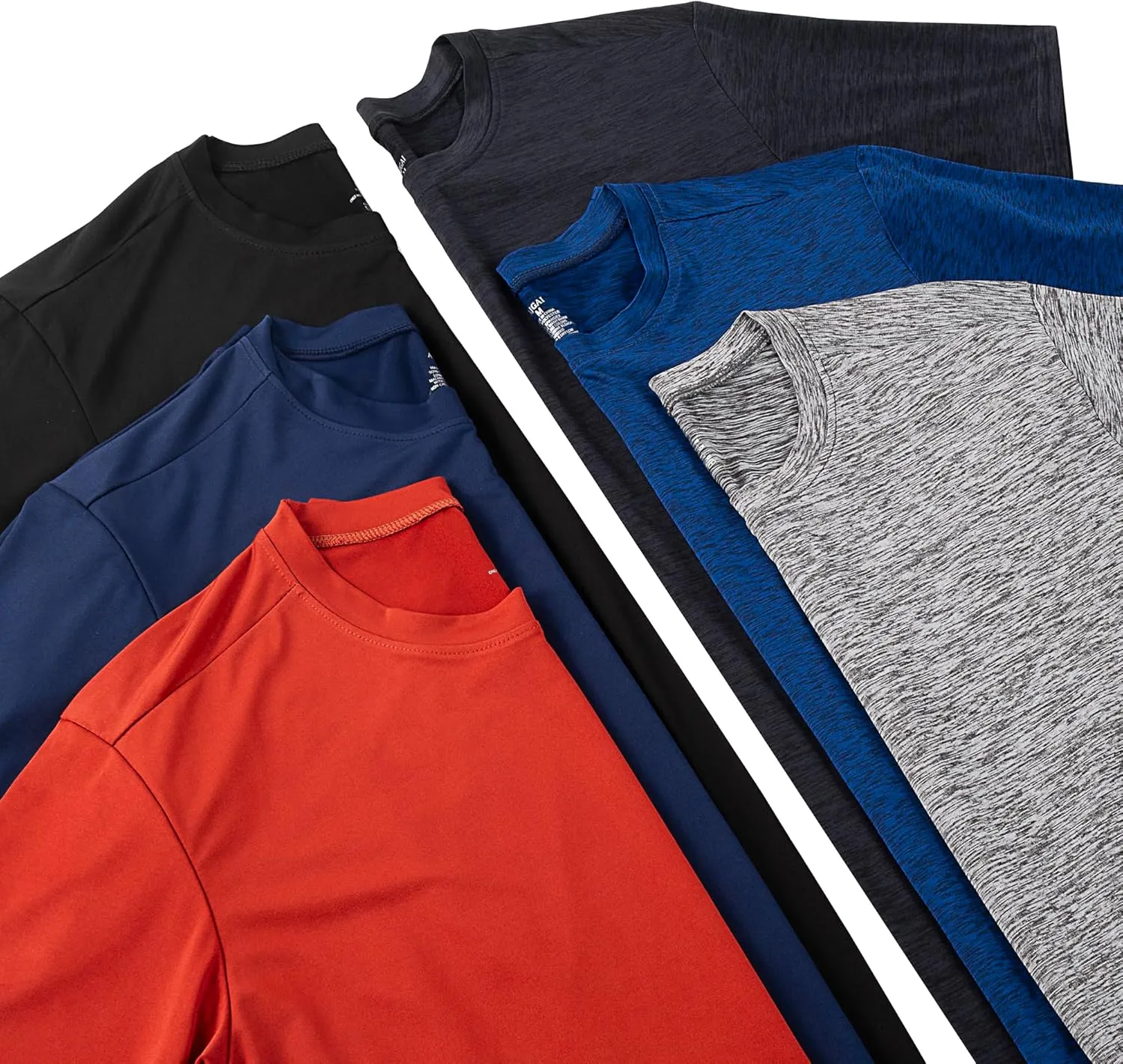 2&5 Pack Men's T Shirts, Crew Neck Breathable Short Sleeve, Ultra-Soft Lightweight Gym Tees for Athletic and Casual
