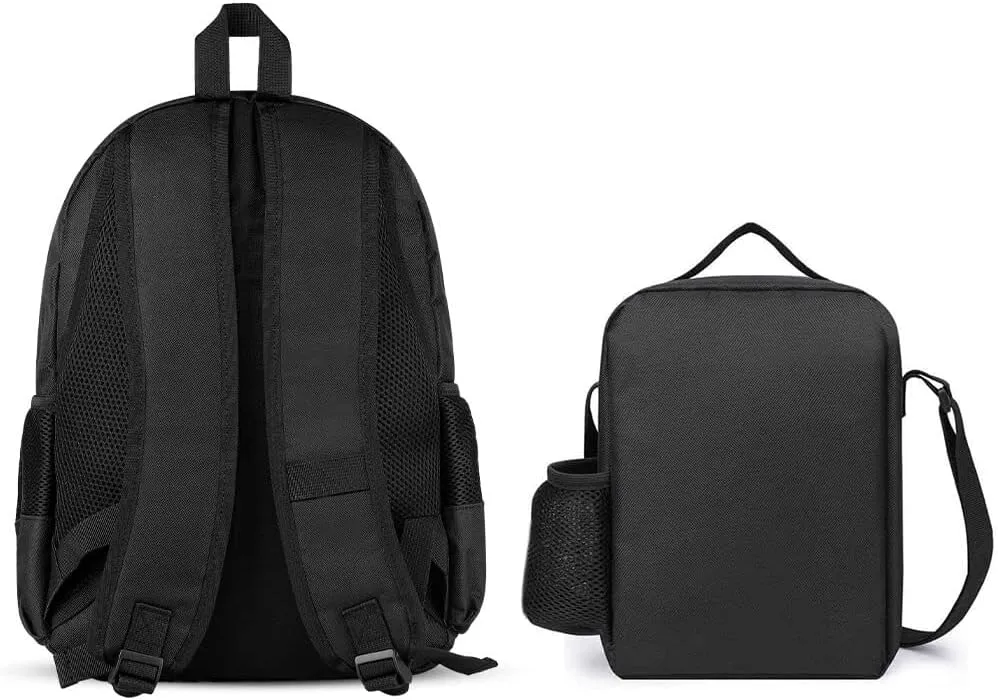3 Piece Rucksack Sets, Peacock Animal Oil Painting Shoulder Bag Lunch Bag Pencil Case, College Bookbag, Travel Hiking Backpack Computer Bag, One Size