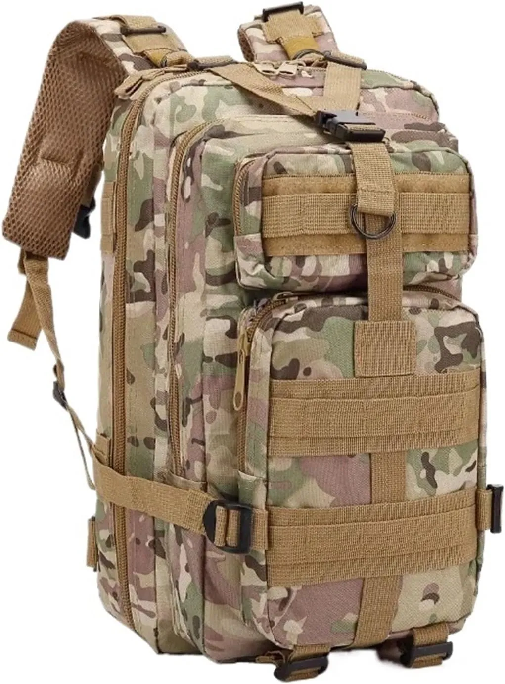 30L Tactical Backpacks Man Traveling Bags Survival Outdoor 3P Assault Pack EDC Molle Pack Hiking Trekking Hunting Bag(CAMO)