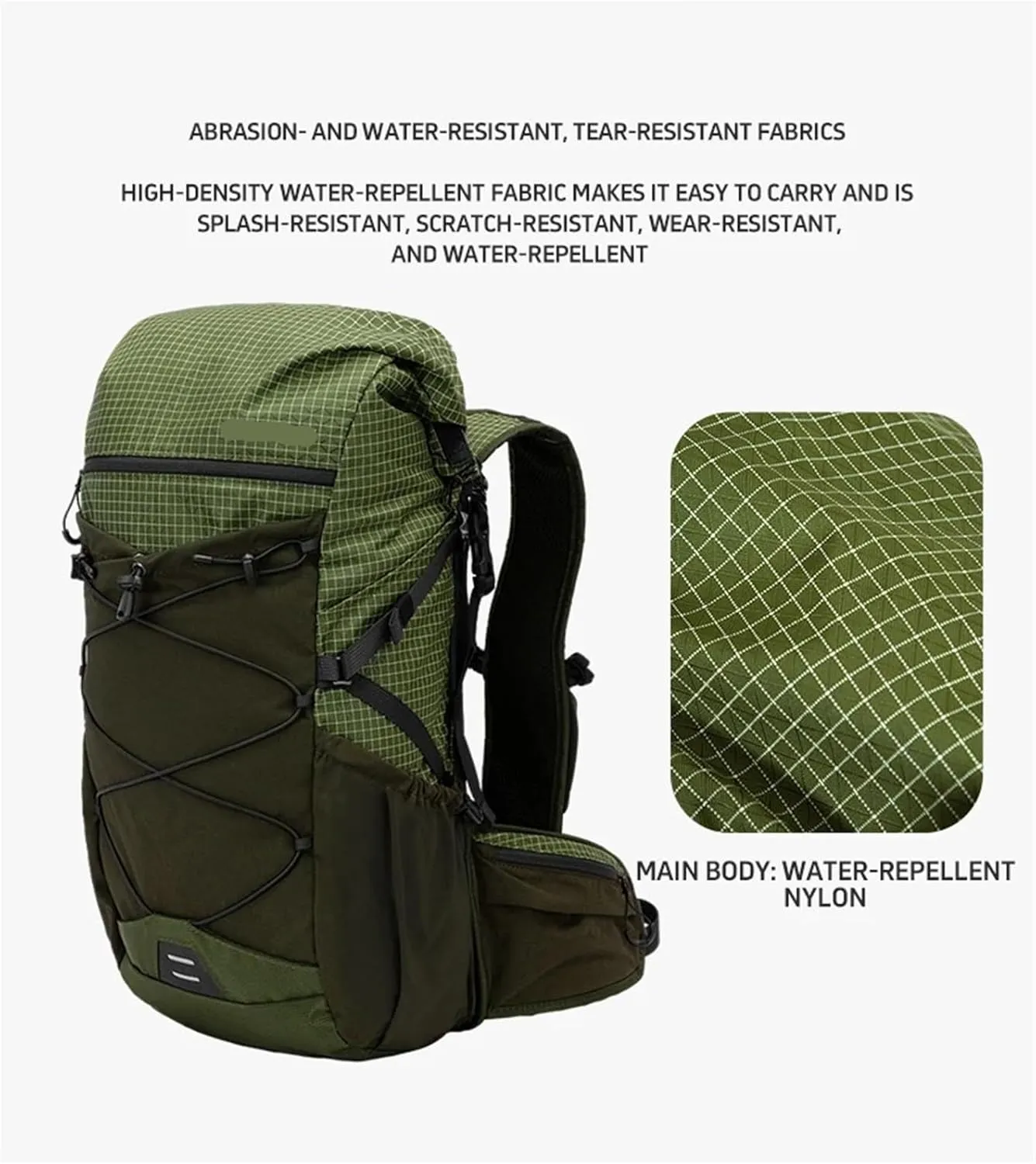 30L Ultralight Camping Hiking Backpack Daypack Travel Bag For Outdoor Trekking Climbing Cycling Mountaineering Rucksack(Black)
