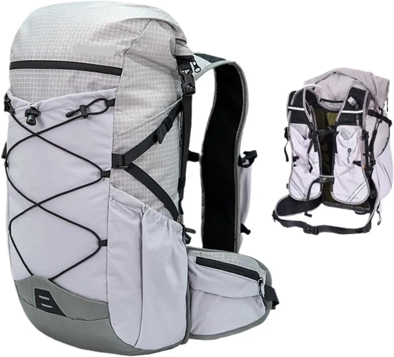 30L Ultralight Camping Hiking Backpack Daypack Travel Bag For Outdoor Trekking Climbing Cycling Mountaineering Rucksack(Grey)