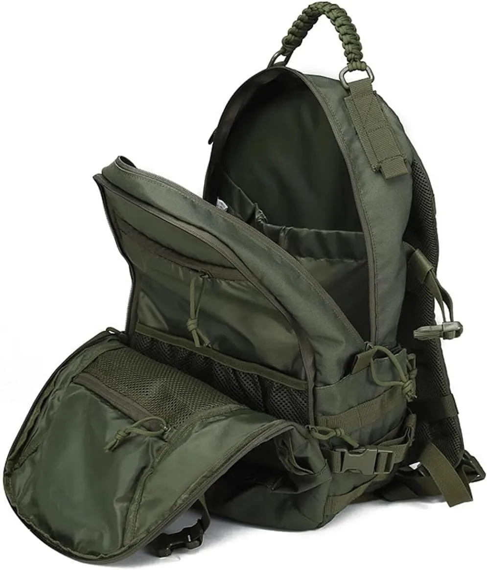 35L 1000D Nylon Camping Backpack Waterproof Trekking Fishing Hunting Bag Outdoor Tactical Molle Climbing Rucksack Bag (CP)