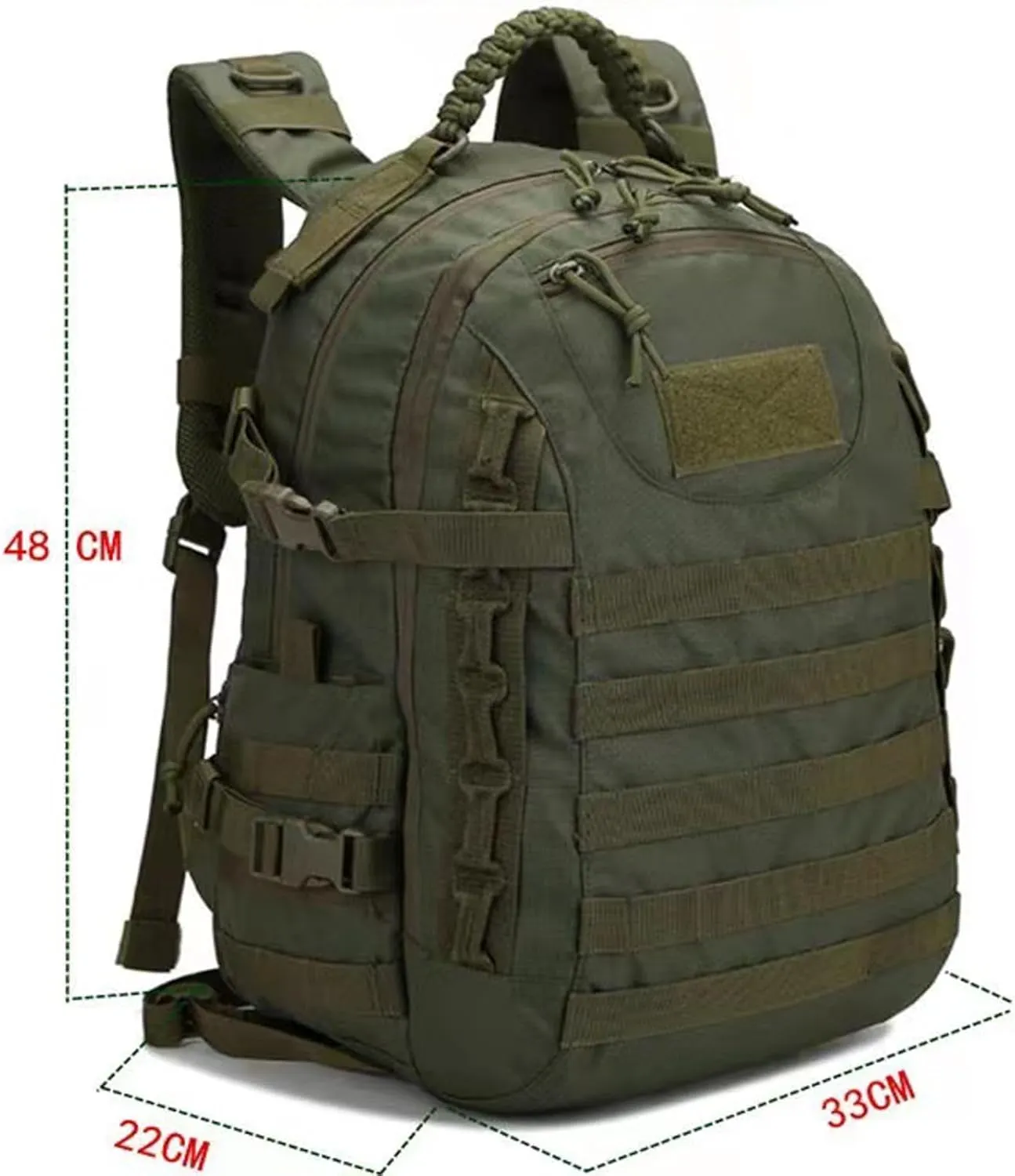 35L 1000D Nylon Camping Backpack Waterproof Trekking Fishing Hunting Bag Outdoor Tactical Molle Climbing Rucksack Bag (CP)