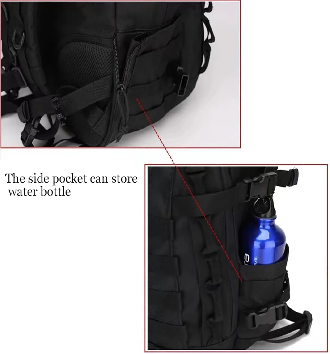 35L 1000D Nylon Camping Backpack Waterproof Trekking Fishing Hunting Bag Outdoor Tactical Molle Climbing Rucksack Bag (CP)