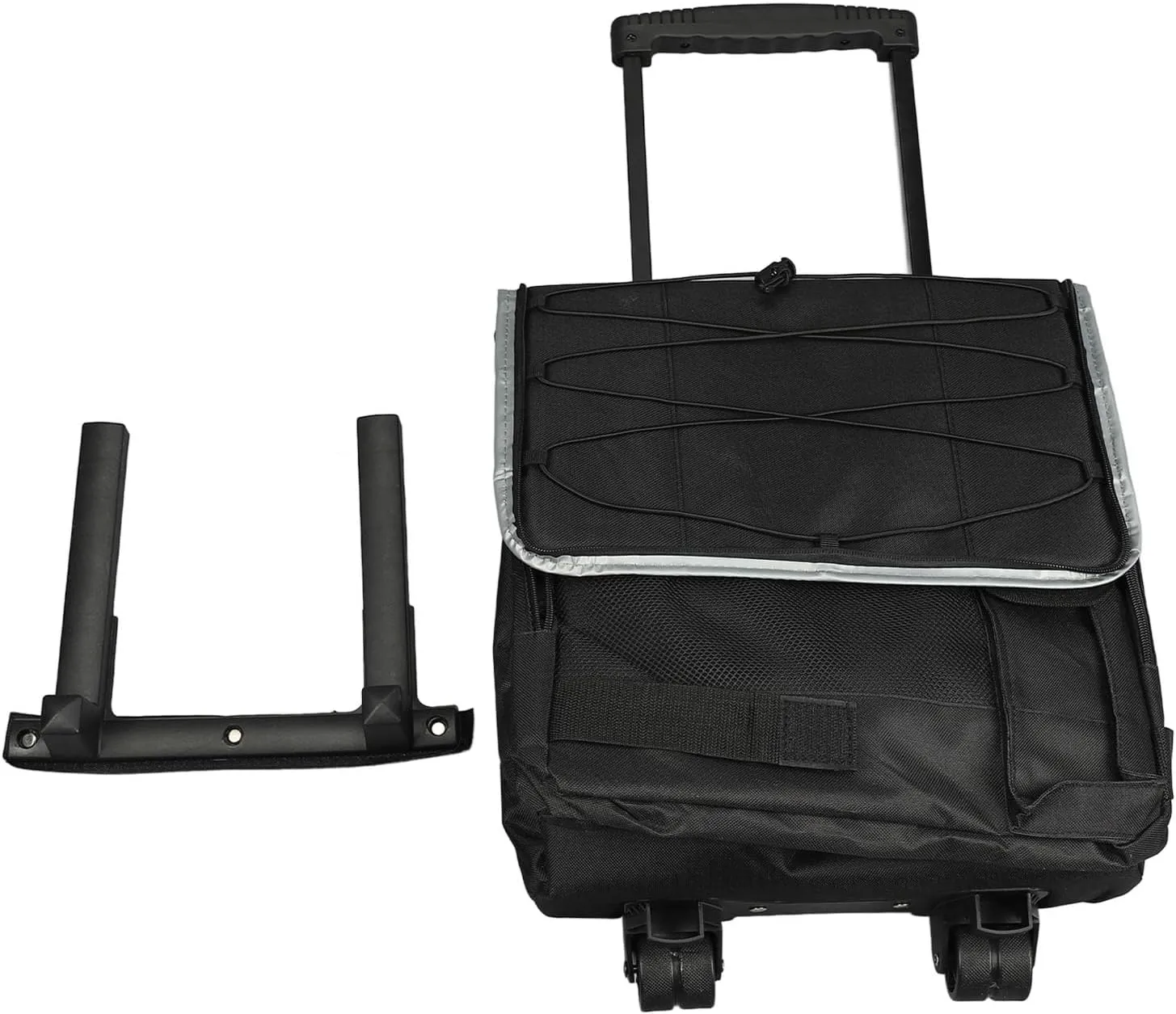 43L Professional Rolling Cooler Bag, Impermeable Ox Cloth Leakproof Insulated Food Storage for Camping Outdoor Picnic Black