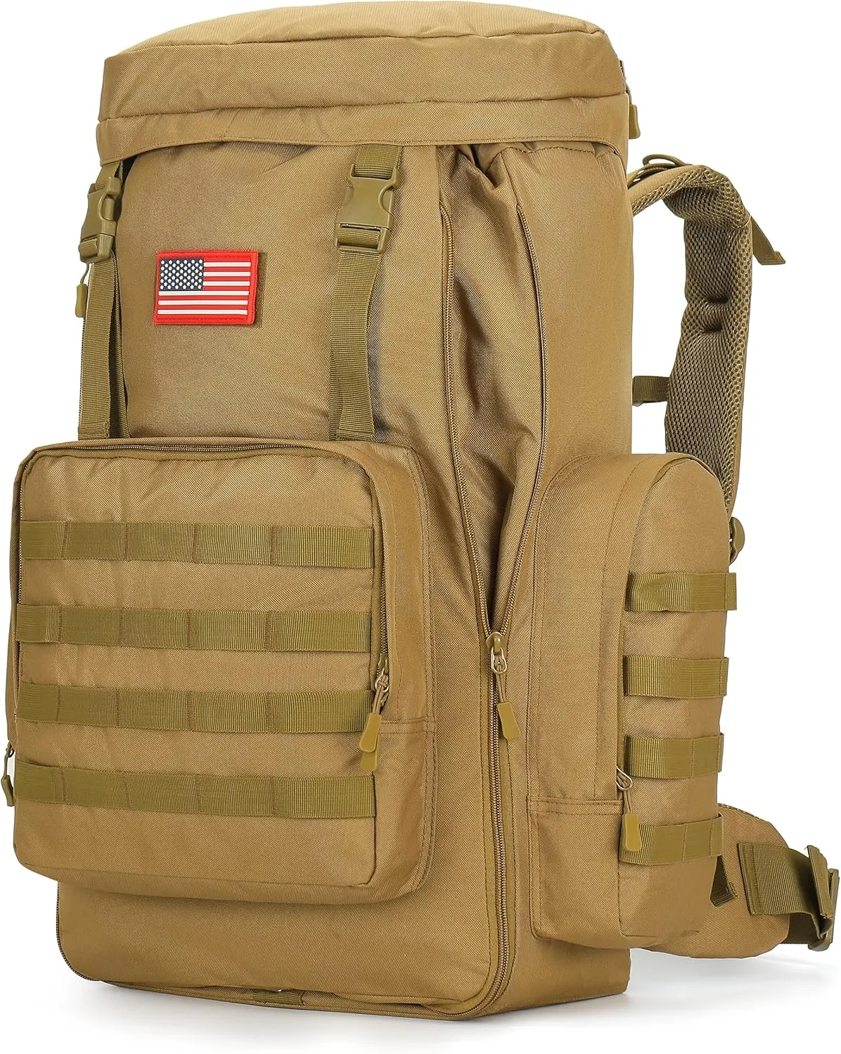 4land Big Camping Backpack for Men, Extra Large Hiking Backpack for Travel, 60L70L85L Oversized Waterproof Military Rucksack