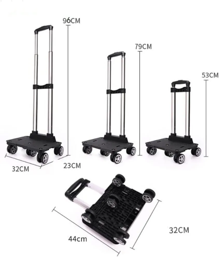 5-Wheeled Household Grocery, Small Pull cart, Folding Rod Shopping cart（K5）