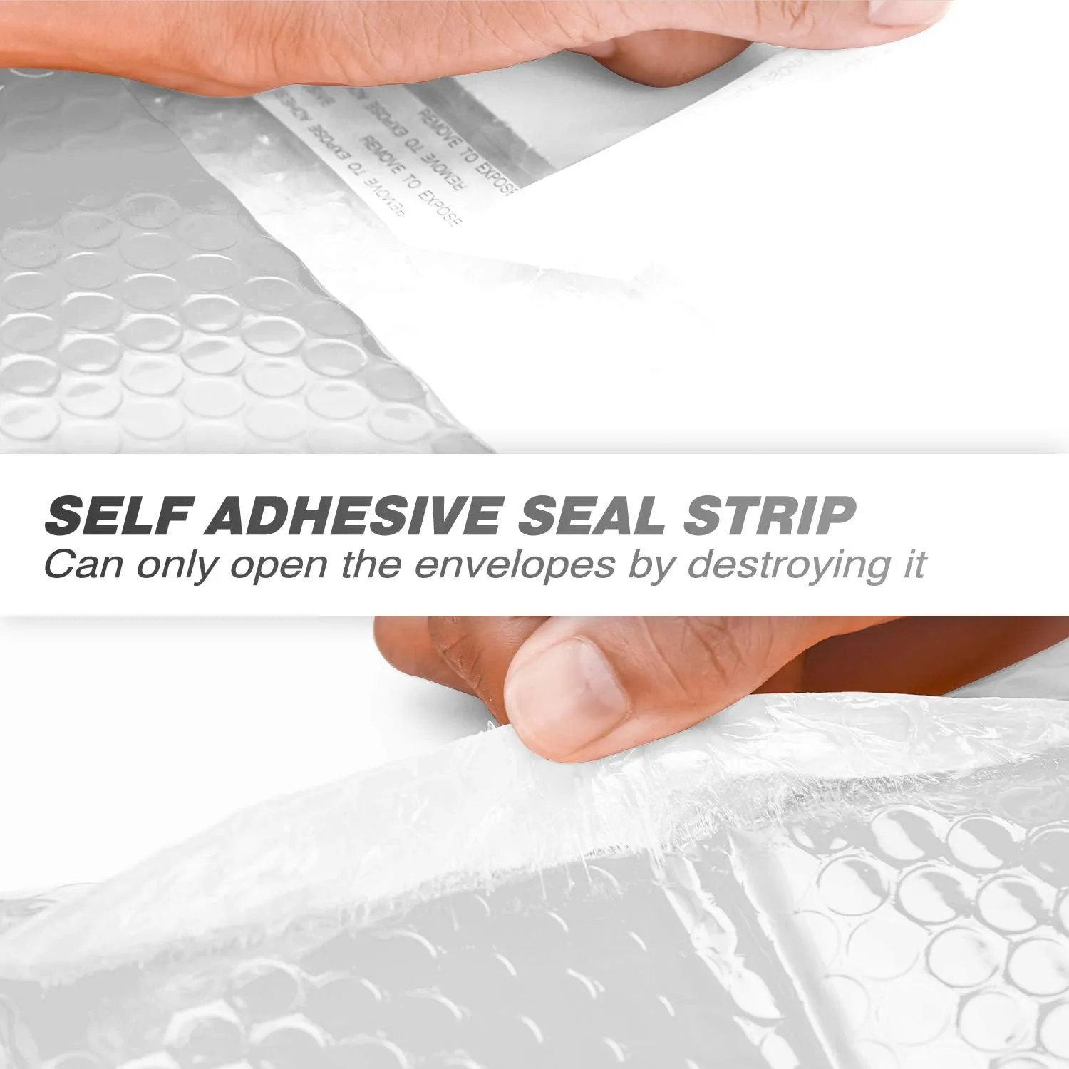 50 Pack #000 4x8 Poly Bubble Mailers Padded Envelopes Shipping Bags with Waterproof Foam and Self Seal Stripe - White