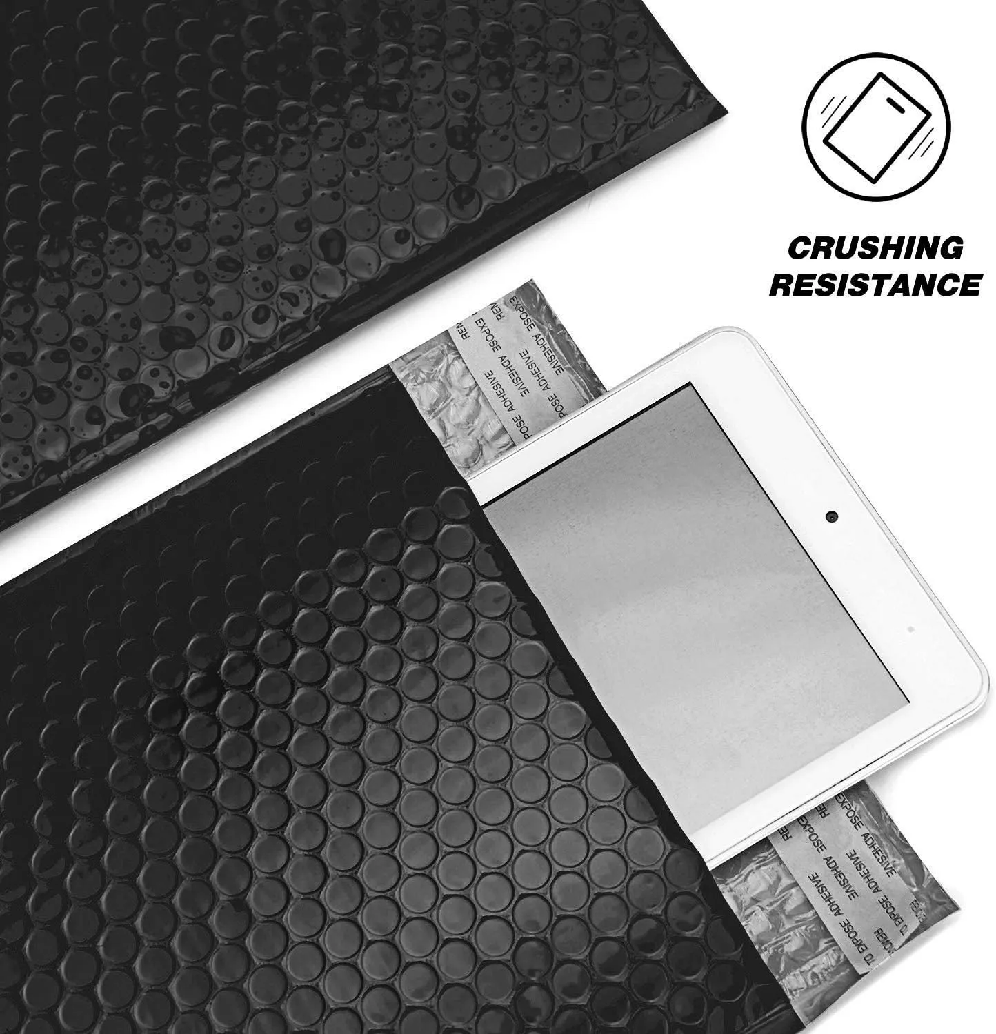 50 Pack Poly Bubble Mailers Padded Envelopes Retailer Shipping Bags with Waterproof Self Seal Strip (black1, 50 Pack)