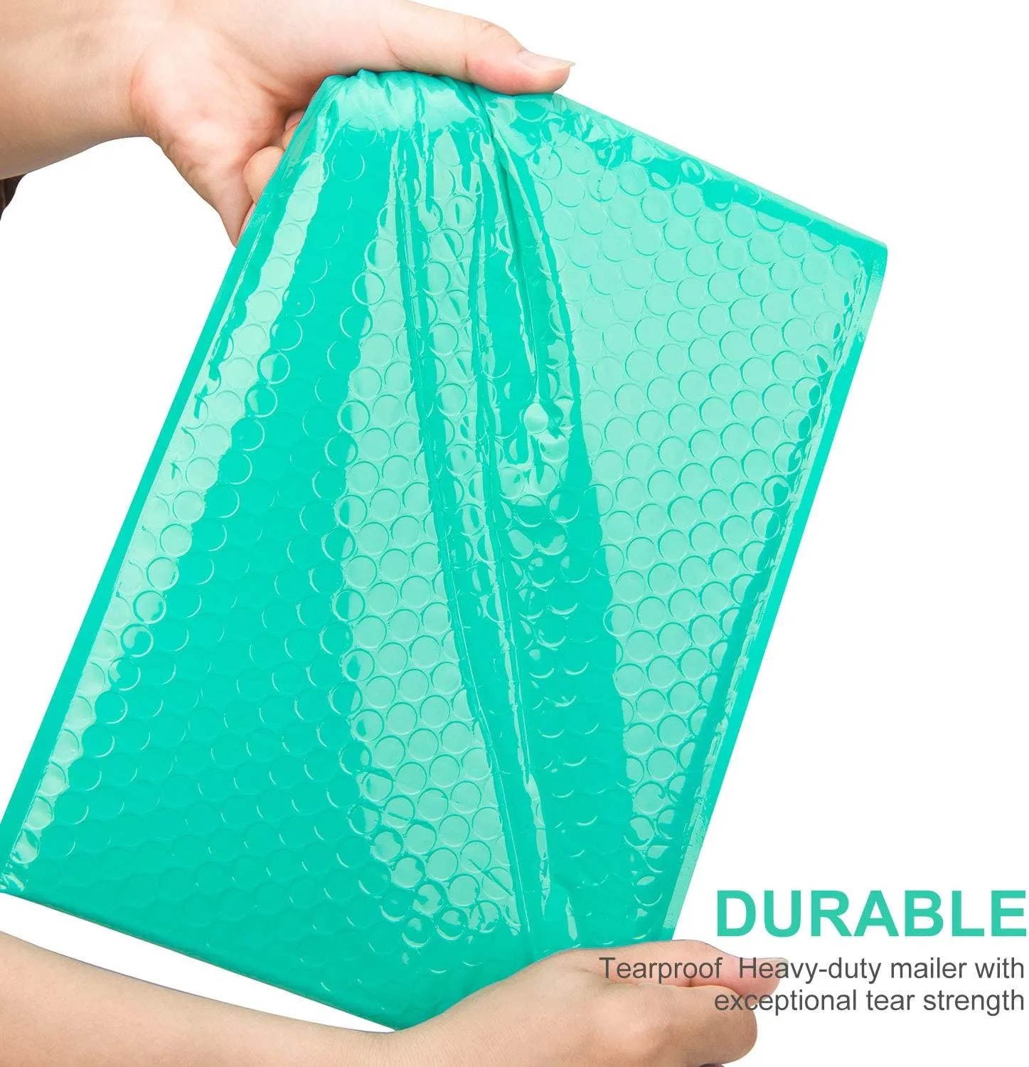50 Pcs 180 x 260mm A4 Poly Teal Bubble Mailers Padded Envelopes Shipping Bags with Waterproof and Self Seal Strip for Shipping mailing Package