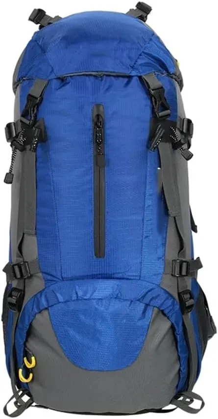 50L Waterproof Climbing Bag with Rain Cover Nylon Rucksack Outdoor Sport Backpacking Camping Travel Trekking Bag