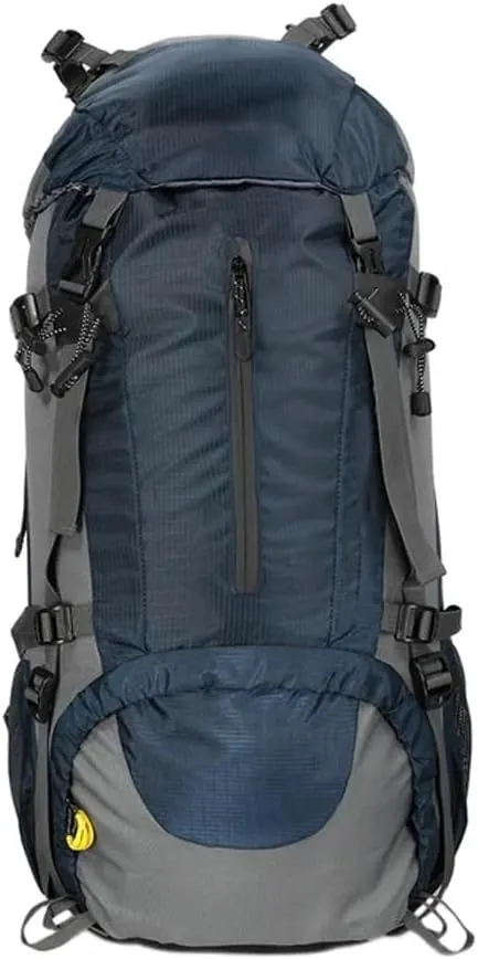 50L Waterproof Climbing Bag with Rain Cover Nylon Rucksack Outdoor Sport Backpacking Camping Travel Trekking Bag