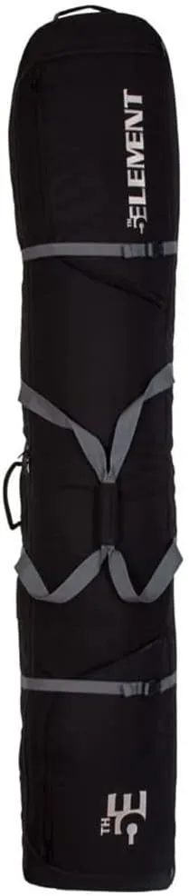 5th Element Padded Ski Bag with Padded Protection for Downhill, Slalom, and Cross Country Skis with Heavy-Duty Carry Handles, Easy-Pull Rolling Wheels, Compression Straps, and Pockets