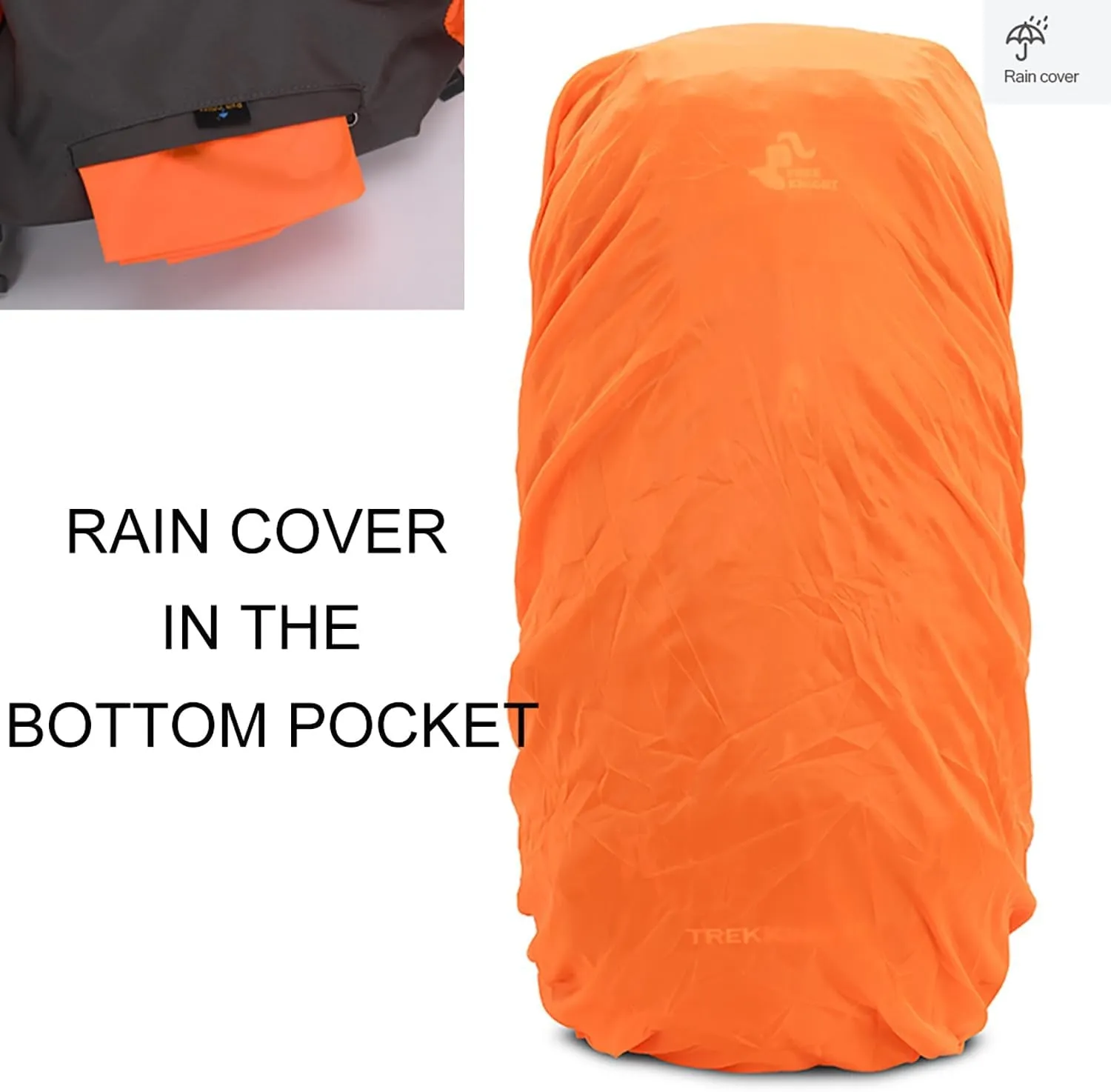 60L Hiking Camping Backpack with Rain Cover, Waterproof Large Capacity Outdoor Sport Travel Daypack Climbing Touring (Blue Green)