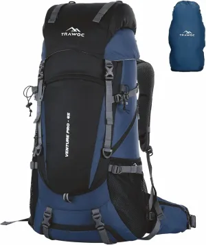 65L Travel Backpack for Outdoor Sport Camp Hiking Trekking Bag Camping Rucksack HK011 (1 Year Warranty)(NAVYBLUE) …