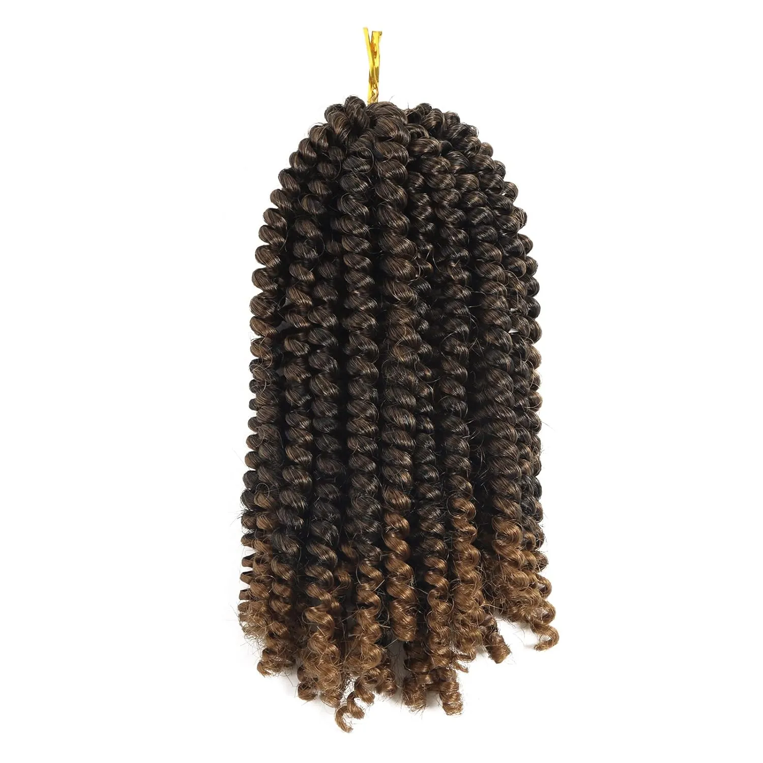 8 Inch spring twist crochet braiding hair 7 Pack Ombre Colors Synthetic Hair Extensions T30 (105 Strands)