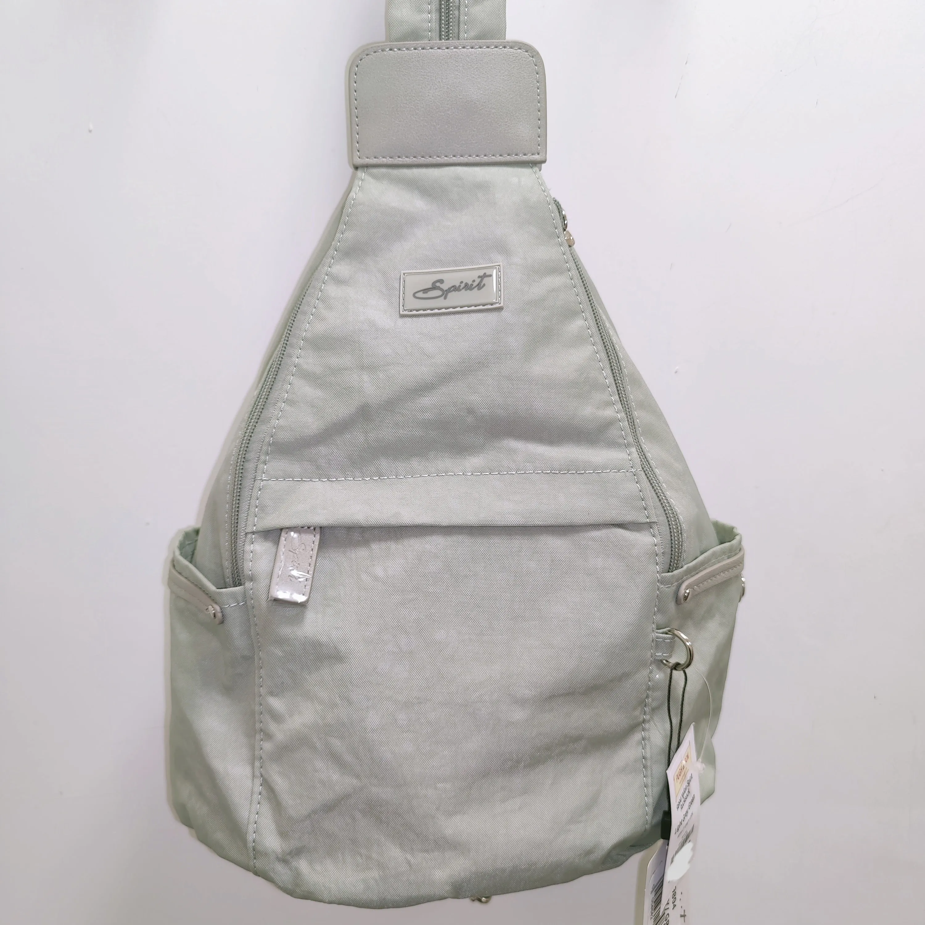 9894 Nylon Light Grey/Green Spirit Rucksack