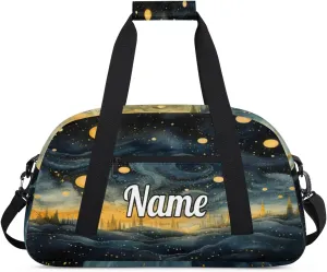 Abstract Starry Sky Personalized Dance Bag for Girls Boys Sport Duffel Bag with Your Name Kids Gymnastics Travel Bags