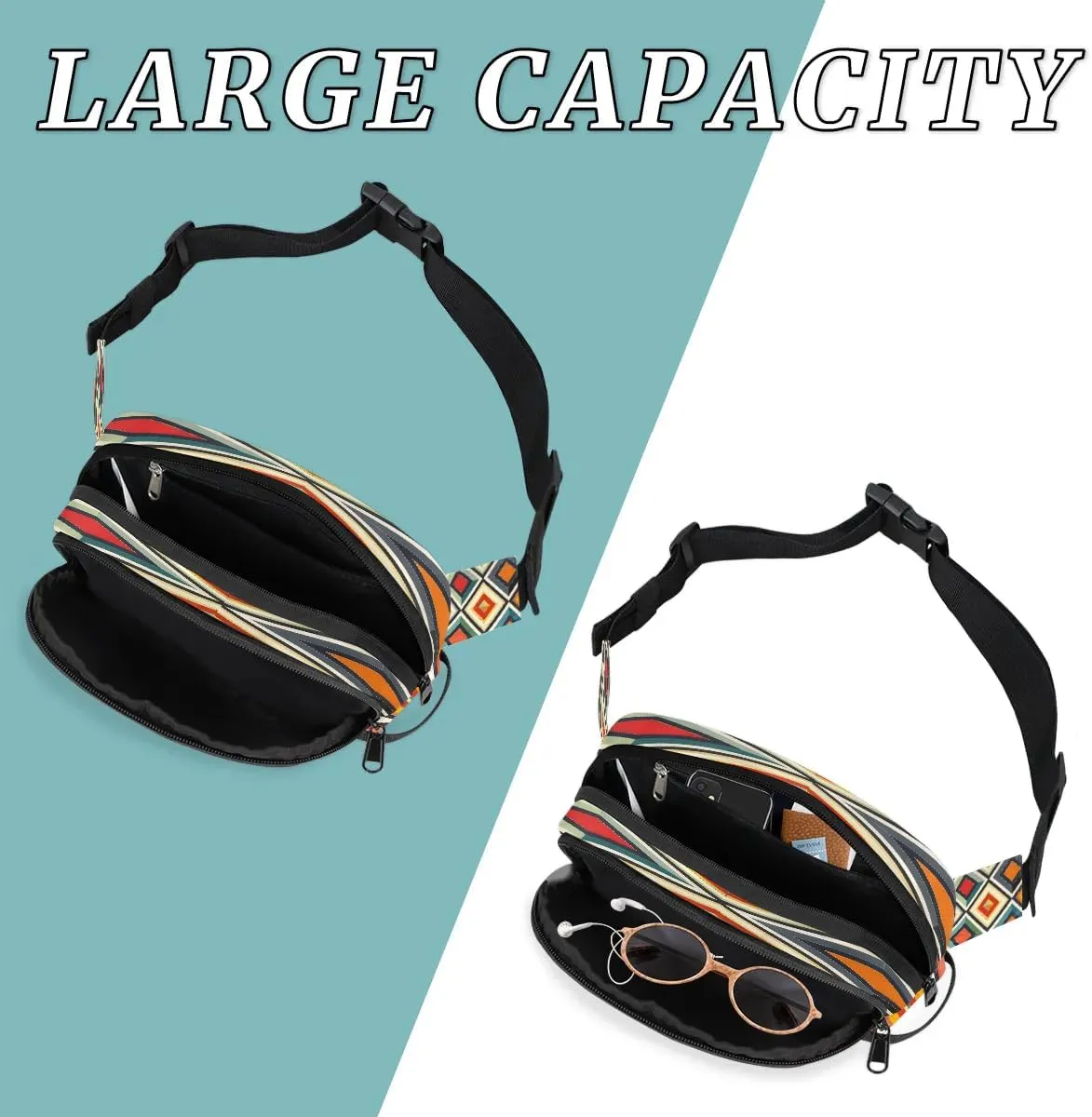 Abstraction Texture Fanny Printings Fanny Packs for Women Men Waterproof Waist Bag with Adjustable Strap Belt Bag for Travel Running Hiking