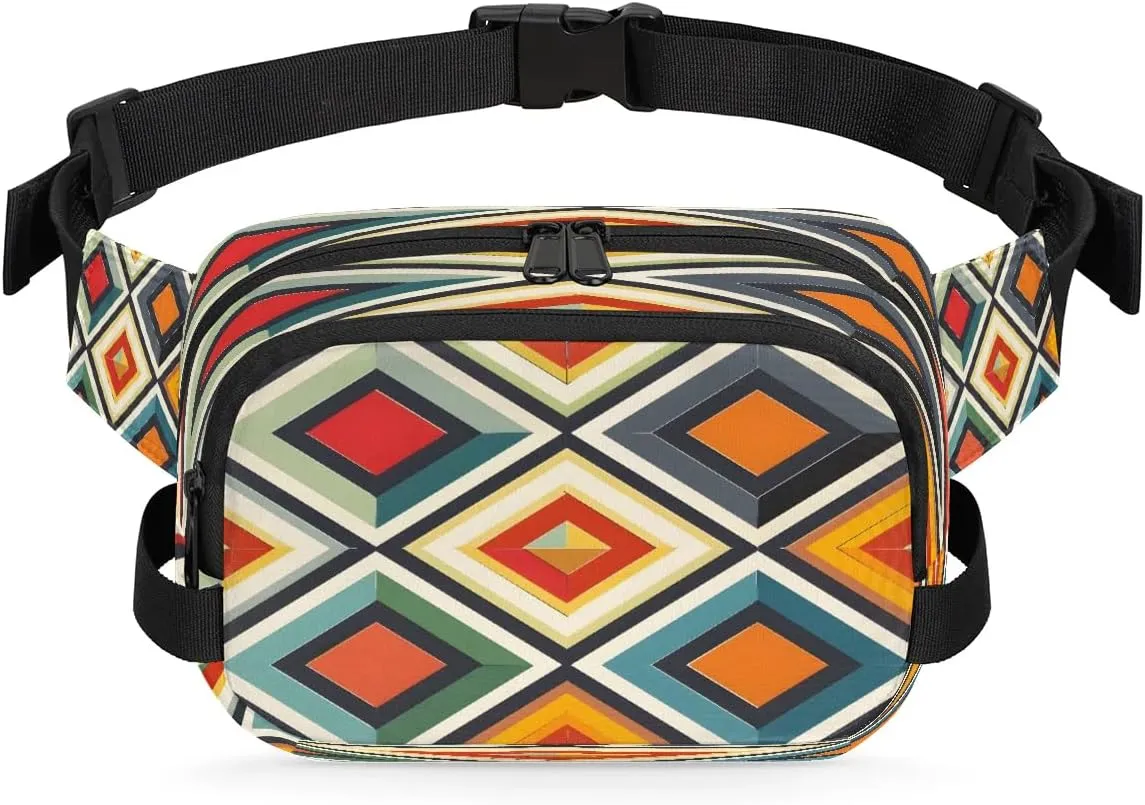 Abstraction Texture Fanny Printings Fanny Packs for Women Men Waterproof Waist Bag with Adjustable Strap Belt Bag for Travel Running Hiking