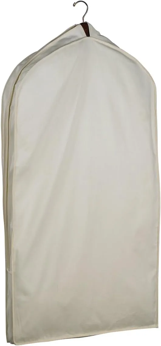 Acid-Free Muslin Suit Garment Bag 42''| Includes Padded Strut Hanger for Archival Storage | Storage for Garments