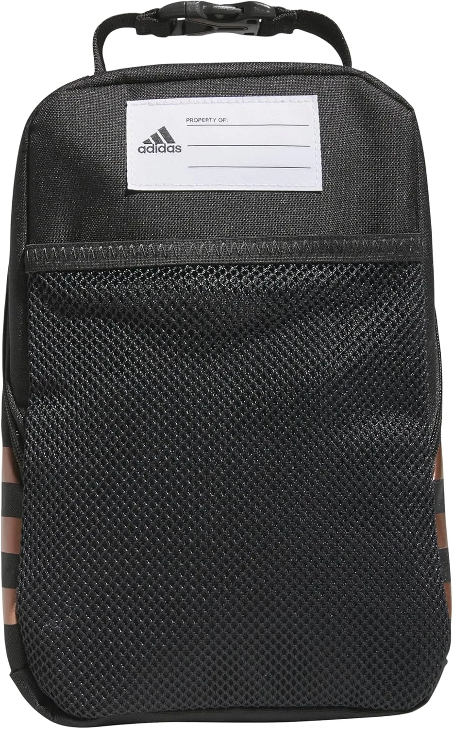 adidas Santiago Lunch Bag Cooler for Women and Men, Insulated Food Container Box with Mesh Pocket, Carbon Grey/Rose Gold/3.0, One Size