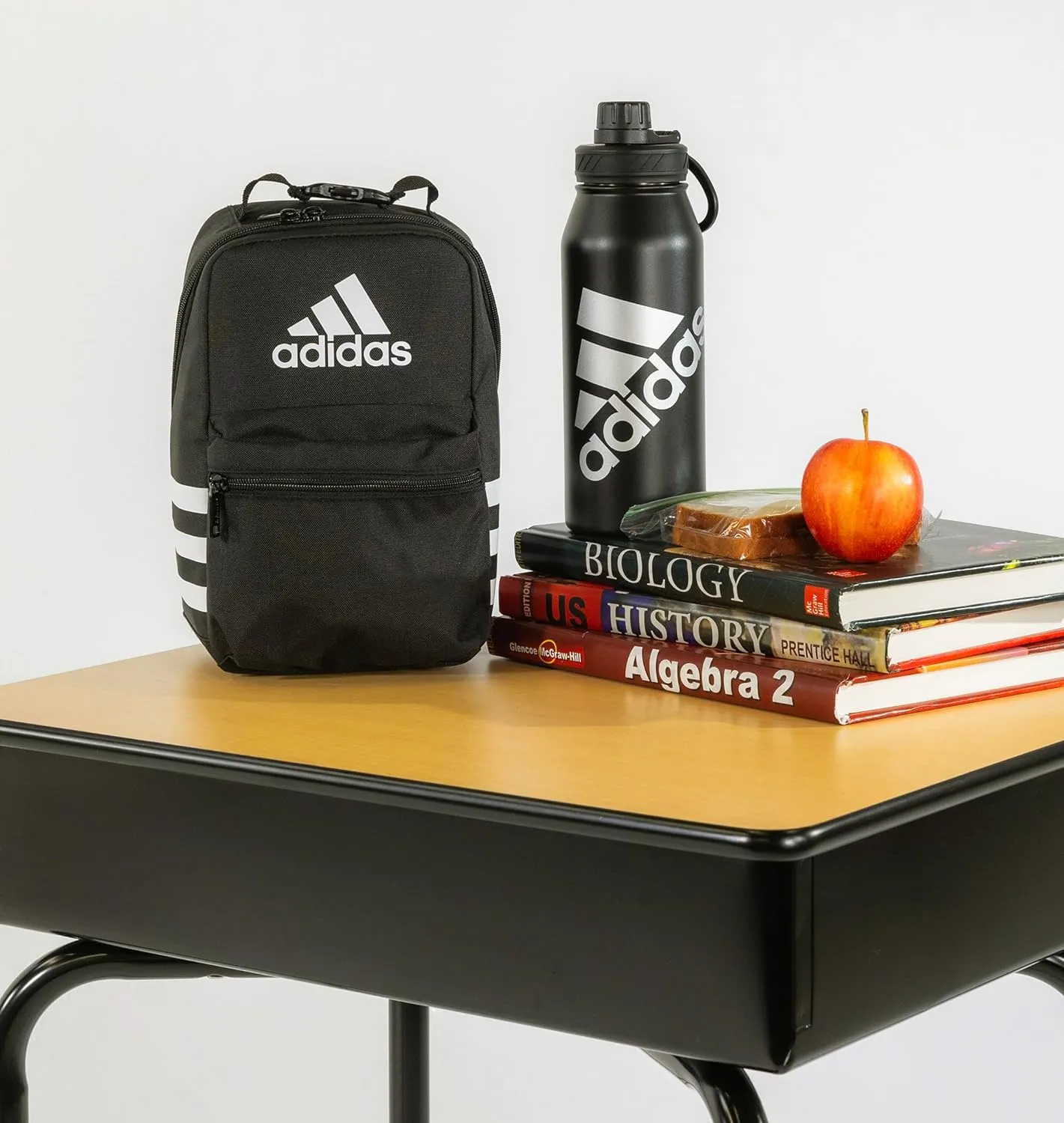 adidas Santiago Lunch Bag Cooler for Women and Men, Insulated Food Container Box with Mesh Pocket, Carbon Grey/Rose Gold/3.0, One Size