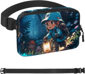 Adventure Girl-19 Crossbody Fanny Pack for Men&Women,Belt Bag for Travel Casual Walking Running Hiking Cycling